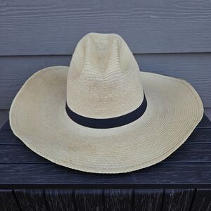 VTG La Giralda Palm Leaf Handcrafted by Maya-Quiche Indians Cowboy Rancher Hat